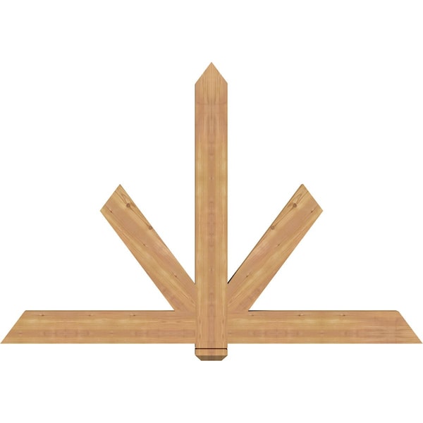 Ekena Millwork Kennewick Timber Gable Bracket, Western Red Cedar, 72"W x 48"H x 3 1/2"D x 5 1/2"F, 16/12 Pitch GBW072X48X0406KEN00SWR - main